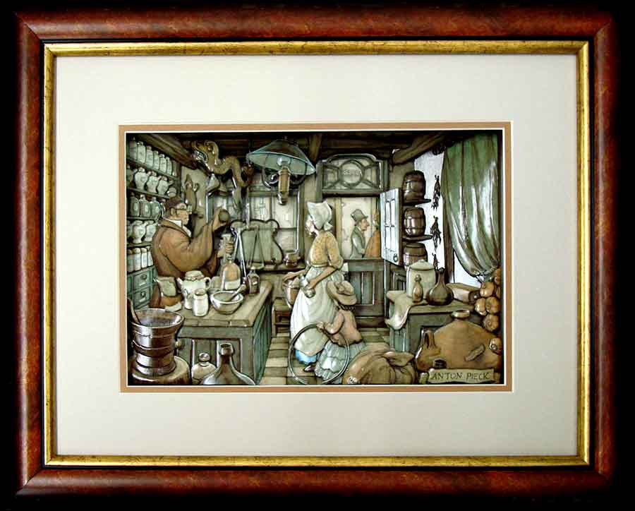 アントンビェック 特大シャドウボックス完成品 「時計屋さん」 （時計  